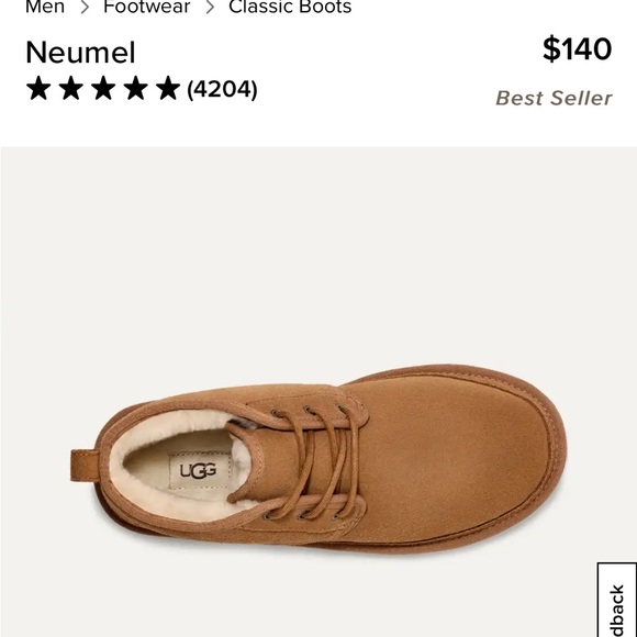 Ugg men neumal, sz 8, good used condition. Chestnut - Picture 2 of 9